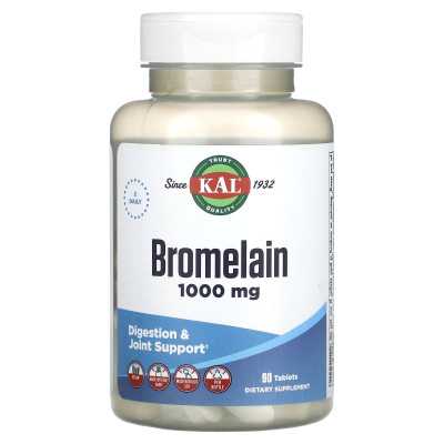 Calcium, Bromelain, 1000 mg, 90 Tabletten (500 mg pro Tablette)