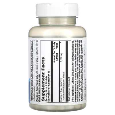 Calcium, Bromelain, 1000 mg, 90 Tabletten (500 mg pro Tablette)