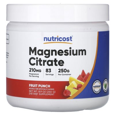 Nutricost, cytrynian magnezu, uderzenie owocowe, 8,9 uncji (250 g)