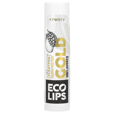 Eco Lips, Złota, Balsam do ust, bezsfektowany, 0,15 uncji (4,25 g)