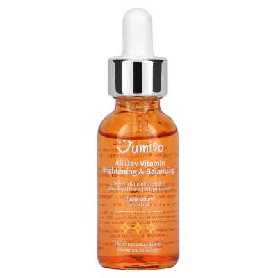 Jumiso, przez cały dzień rozjaśnianie witaminy i równoważenie surowicy twarzy, 1,01 Fl Oz (30 ml)