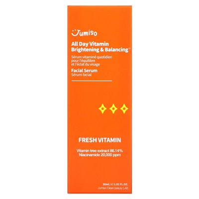 Jumiso, All Day Vitamin Brightening & Balancing Facial Serum, 1.01 Fl Oz (30 ml)