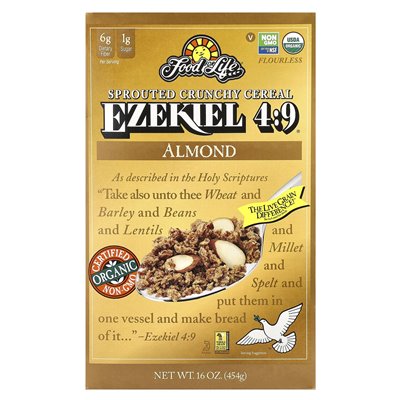 Food for Life, Ezekiel 4:9® gekeimte, knusprige Kohlenhydrate, Mandel, 16 oz (454 g) Food for Life, Ezekiel 4:9® gekeimte, knusprige Kohlenhydrate, Mandel, 16 oz (454 g)