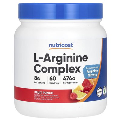 Nutricost, kompleks L-argininy, Punch Fruit, 16,9 uncji (474 ​​g)