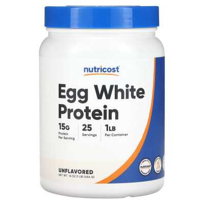 Nutricost, białko białka jaja, bezsłagane, 1 funt (454 g)