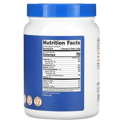 Nutricost, białko białka jaja, bezsłagane, 1 funt (454 g)