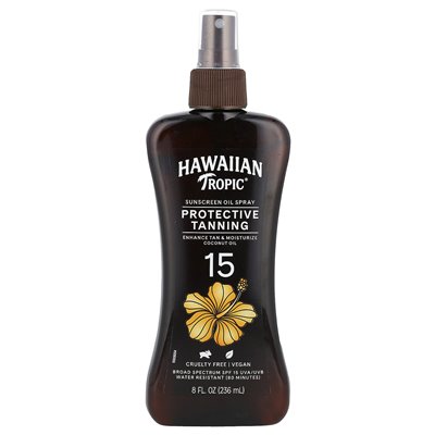 Hawajskie tropiki, opalanie ochronne, spray do oleju przeciwsłonecznego, SPF 15, 8 fl oz (236 ml)