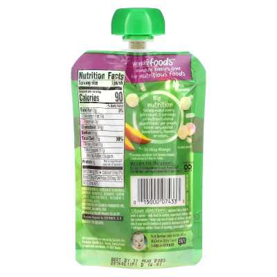 Gerber, Organic for Baby, Wonder Foods, 2. Foods, Banana Mango, 3,5 uncji (99 g)