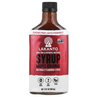Lakanto, Maple Oryginalny syrop, Monk Fruit & Erytritol słodzony, 13 fl oz (384 ml) Lakanto, Maple Oryginalny syrop, Monk Fruit & Erytritol słodzony, 13 fl oz (384 ml)