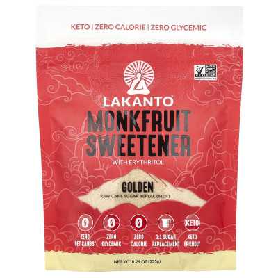 Lakanto, Monkfruit Sweet with Erythritol, Golden, 8.29 oz (235 g)