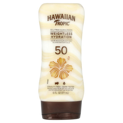 Hawajskie tropiki, nieważkie nawodnienie, beztroska krem ​​przeciwsłoneczny, SPF 50, 6 fl oz (177 ml)