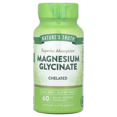 Nature's Truth, Magnesiumglycinat, chelatiert, 60 Kapseln mit schneller Freisetzung