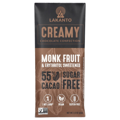 Lakanto, Creamy Chocolate Sugar, 2.3 oz (65 g)