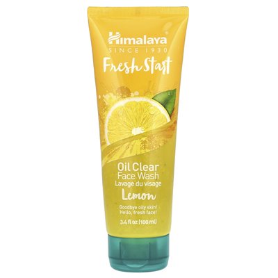 Himalaya, świeży start, olej przezroczysty do mycia twarzy, cytryna, 3,4 fl oz (100 ml)