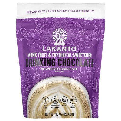 Lakanto, Trinkschokoladenpulver-Getränkemischung, Mönchsfrucht und Erythitol-Süßstoff, 10 oz (283,5 g)
