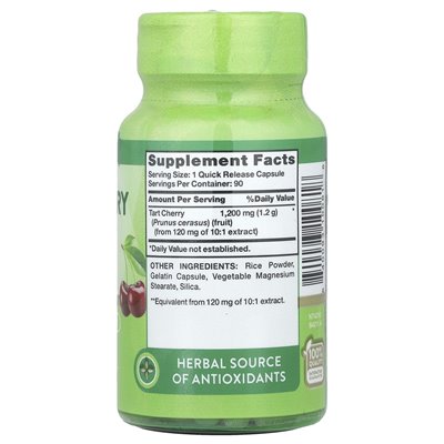 Nature's Truth, Ultra Tart Cherry Extract, 1200 mg, 90 Quick Release Capsules