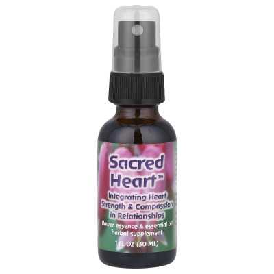 Flower Essence Services, Sacred Heart ™, Flower Essence i olejku eteryczne, 1 fl oz (30 ml)
