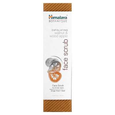 Himalaya, Botanique, Exfoliating Walnut &amp Wood Apple Face Scrub, 5.07 Fl Oz (150 ml)