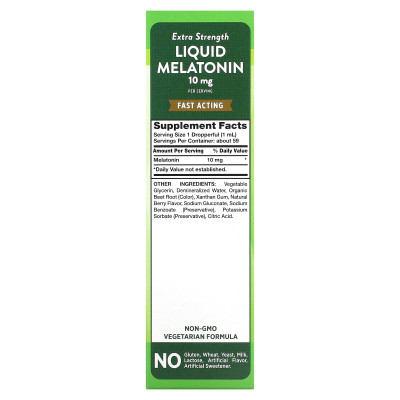Nature's Truth, Liquid Melatonin, Natural Berry, 10 mg, 2 fl oz (59 ml) Nature's Truth, Liquid Melatonin, Natural Berry, 10 mg, 2 fl oz (59 ml)