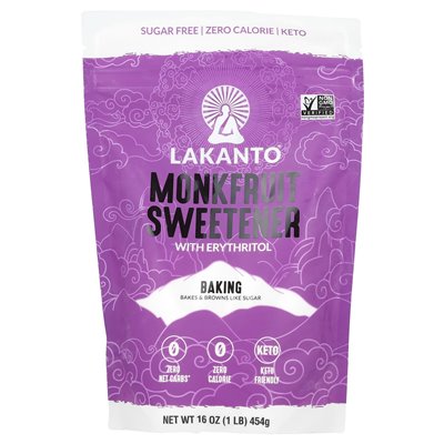 Lakanto, Mönchsfruchtsüßstoff mit Erythrit, Backen, 16 oz (454 g)