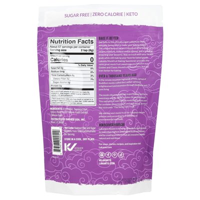 Lakanto, Mönchsfruchtsüßstoff mit Erythrit, Backen, 16 oz (454 g)
