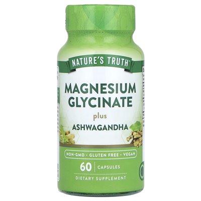 Nature's Truth, Glycyn Magnesium Plus Ashwagandha, 60 Kapseln