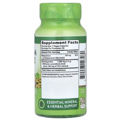 Nature's Truth, Glycyn Magnesium Plus Ashwagandha, 60 Kapseln