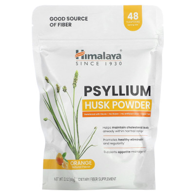 Himalaya, Psyllium Hisk Powder, Orange, 12 uncji (340 g)