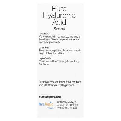 Hyaalogical Pure Hyaluronsäure-Serum, 1 Fl Oz (30 ml)