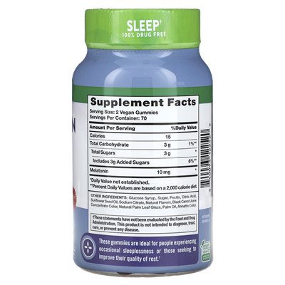 Nature's Truth, Sleep Melatonin Gummi, natürliche gemischte Beeren, 10 mg, 140 Gummis (5 mg pro Gummi)