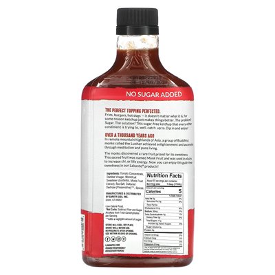 Lakanto, Monkfruit Sweetened Ketchup, 13 fl oz (384 ml)