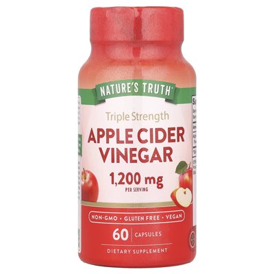 Nature's Truth, Apfelessig dreifacher Stärke, 1200 mg, 60 Kapseln (600 mg pro Kapsel)