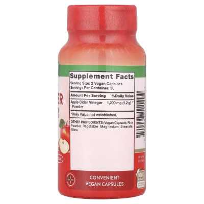 Nature's Truth, Apfelessig dreifacher Stärke, 1200 mg, 60 Kapseln (600 mg pro Kapsel)