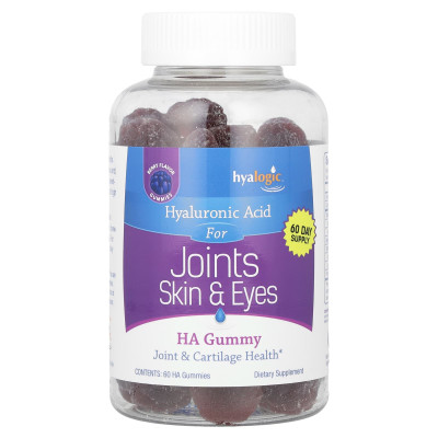 HIALOGIC, HA GUIMIM, kwas hialuronowy, jagoda, 60 gummy