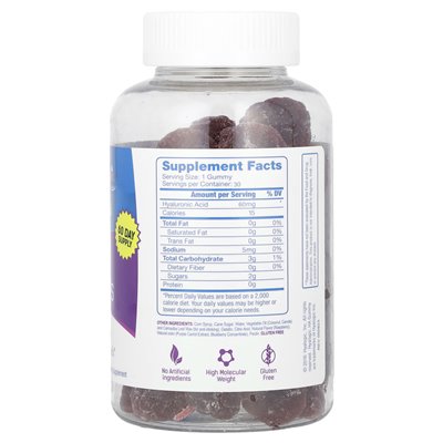 HIALOGIC, HA GUIMIM, kwas hialuronowy, jagoda, 60 gummy