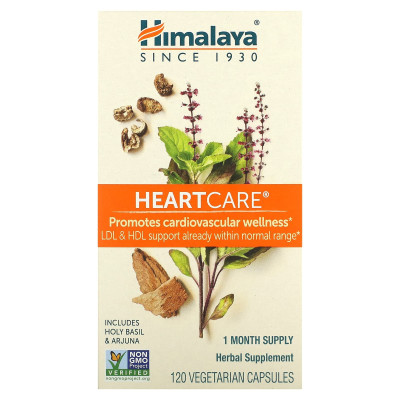 Himalaya, Heartcare, 120 kapsułek wegetariańskich