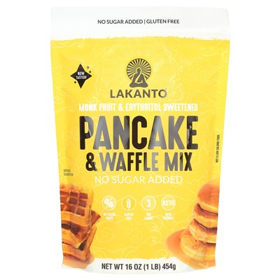 Lakanto, Pancake & Waffle Mix, brak cukru, 1 funt (454 g) Lakanto, Pancake & Waffle Mix, brak cukru, 1 funt (454 g)