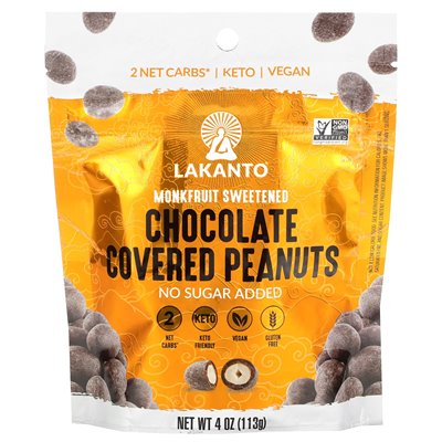 Lakanto, mit Schokolade überzogene Erdnüsse, 4 oz (113 g)