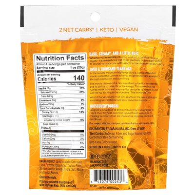 Lakanto, mit Schokolade überzogene Erdnüsse, 4 oz (113 g)