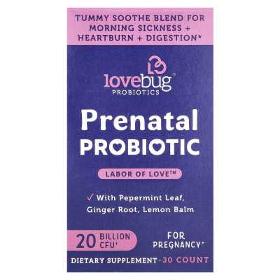 LOVEBUG Probiotics, Prenatal Probiotic, 20 Billion CFU, 30 Count