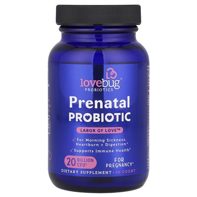 LOVEBUG Probiotics, Prenatal Probiotic, 20 Billion CFU, 30 Count