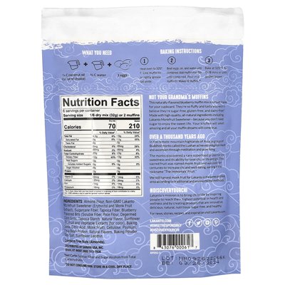 Lakanto, Blueberry Muffin Mix, 6,77 uncji (192 g)
