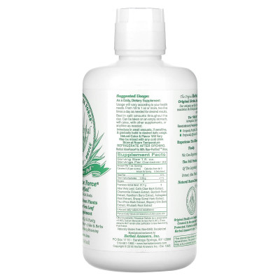 Ziołowe odpowiedzi, ziołowe aloes, surowe oczyszczone, 32 fl oz (946 ml) Ziołowe odpowiedzi, ziołowe aloes, surowe oczyszczone, 32 fl oz (946 ml)