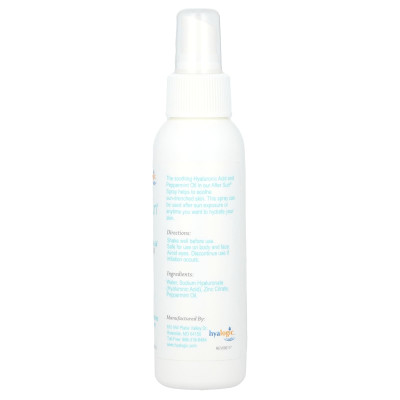 Hiaalogika, po sprayu słonecznym z kwasem hialuronowym i olejem miętowym, 4 fl oz (118 ml) Hiaalogika, po sprayu słonecznym z kwasem hialuronowym i olejem miętowym, 4 fl oz (118 ml)