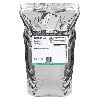 Frontier Co-Op, geschnittene und gesiebte Bio-Löwenzahnblätter, 16 oz (453 g)