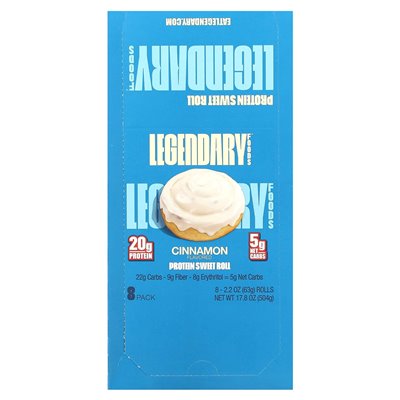 Legendary Foods, Süßes Protein, Zimt, 8 Packungen, 2,2 oz (63 g)