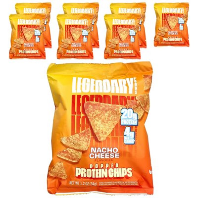 Legendary Foods, Protein Pop Chips, Nacho Cheese, 7 Bags, 1.2 oz (34 g)