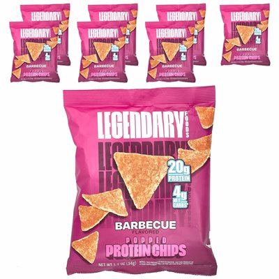 Legendary Foods, Protein Pop Chips, Grill, 7 Bags, 1.2 oz (34 g) Each