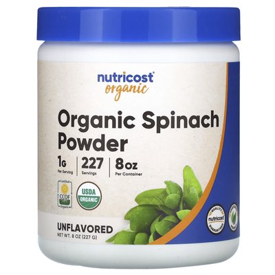 Nutricost, organiczny proszek szpinakowy, niezmożony, 8 uncji (227 g)