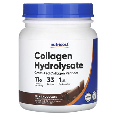 Nutricost, hydrolizat kolagenu, czekolada mleczna, 16,2 uncji (454 g)